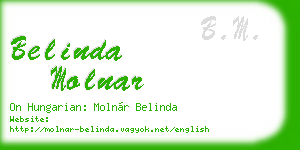 belinda molnar business card